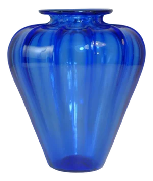 Italian MVM Cappellin Liberty Blue Murano Glass Vase by Vittorio Zecchin, 1920s