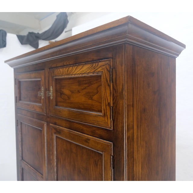 Henredon Oak Linen Press Cupboard Chest of Drawers Armoire Lots of Storage MINT For Sale - Image 9 of 10