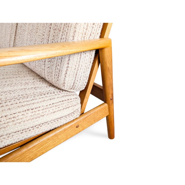 Mid-Century Danish 3-Seater Sofa in Oak For Sale - Image 9 of 11