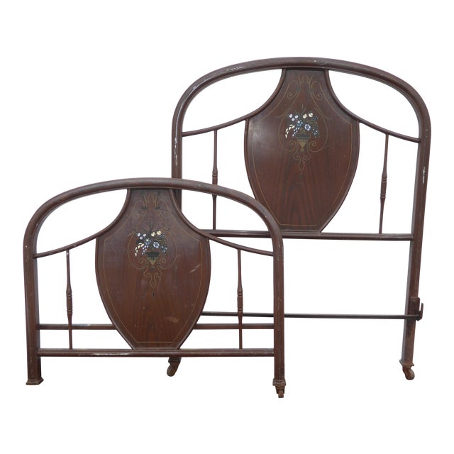 Vintage French Style Twin Headboard & Foot Board Chairish