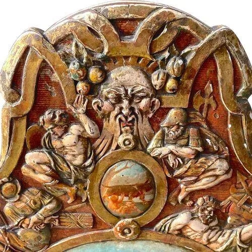 Antique Carved Ancient Roman History Armchair For Sale In Atlanta - Image 6 of 13