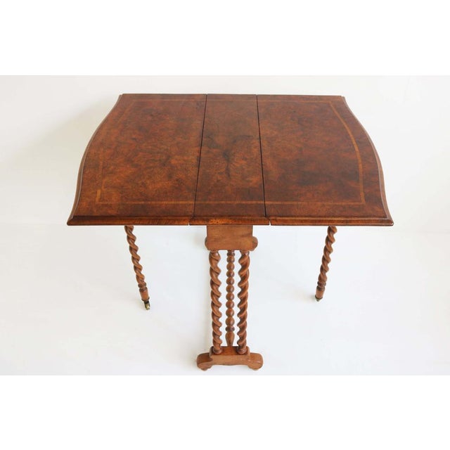 Antique English Barley Twist Foldable Table, 1890 For Sale - Image 15 of 15