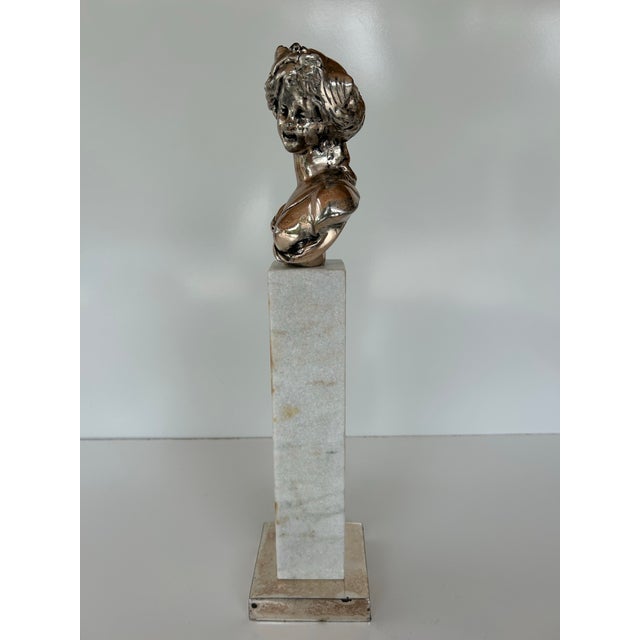 Antique Art Nouveau Bust After Louis Valentin Elias Robert's "Bacchante" For Sale In Miami - Image 6 of 11