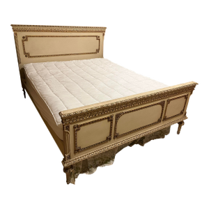 Eloquence French Hand Carved Bed Short Queen Headboard and Footboard