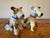 Vintage Pair of H. Mária Ráhmer Ceramic Sculptures of Terrier Dogs. So very charming. They are signed/stamped H. Rahmer &...