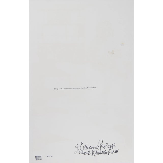 1970s Transparant Creatures Hunting New Victims from General Dynamic F.U.N. Portfolio, Eduardo Paolozzi Lithograph For Sale - Image 5 of 6