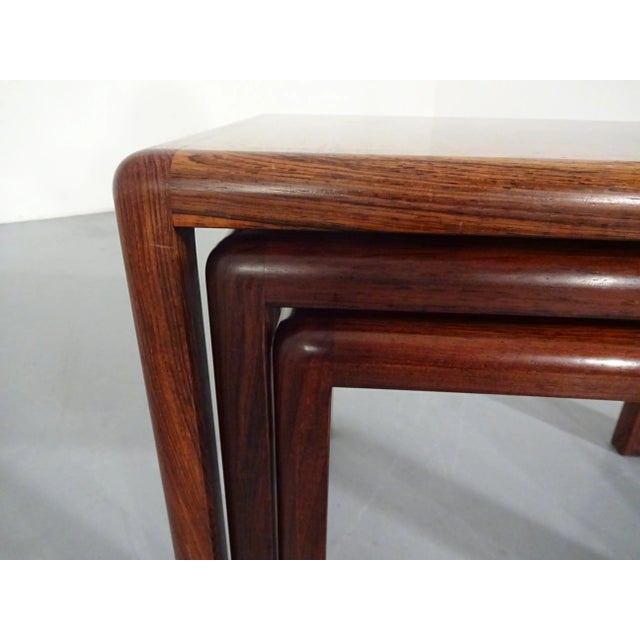 Danish Rosewood Nesting Tables, 1960s, Set of 3 For Sale - Image 13 of 18