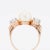 Metal Antique Trilogy Gold Pearl Diamond Ring, Size 7.75 For Sale - Image 7 of 7