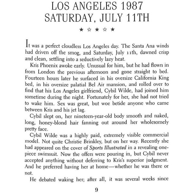 "Rock Star" 1988 Collins, Jackie (Inscribed) For Sale - Image 4 of 5