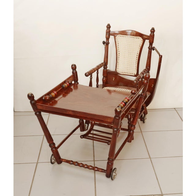 Antique Children's Chair in Beech, 1890s For Sale - Image 6 of 12