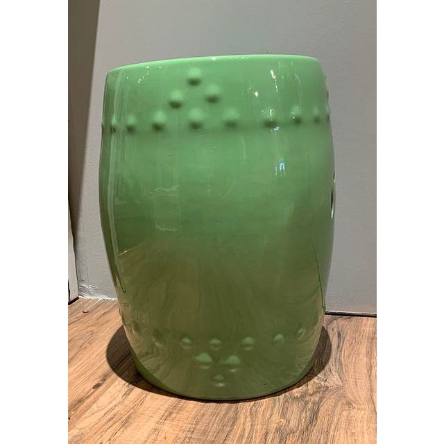Solid Green Ceramic Garden Stool Chairish
