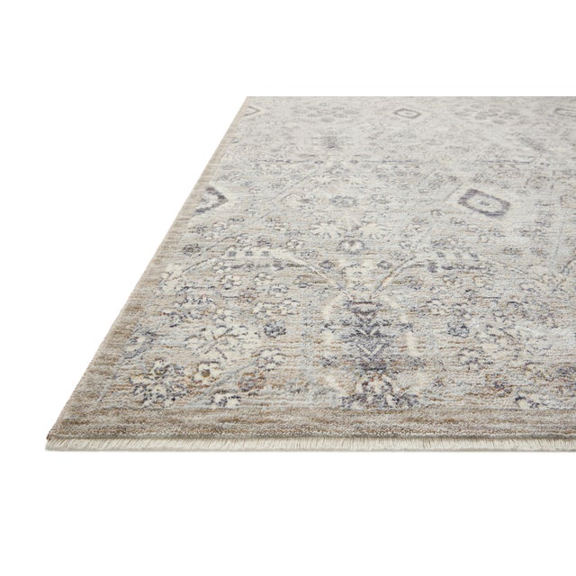 Transitional Amber Lewis x Loloi Zuma Silver / Sky 2'-7" x 12'-0" Runner Rug For Sale - Image 3 of 9