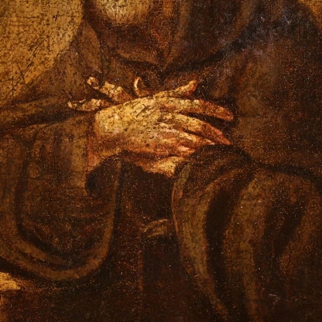Italian Artist, Saint Francis of Paola, 1670, Oil on Canvas For Sale - Image 10 of 13