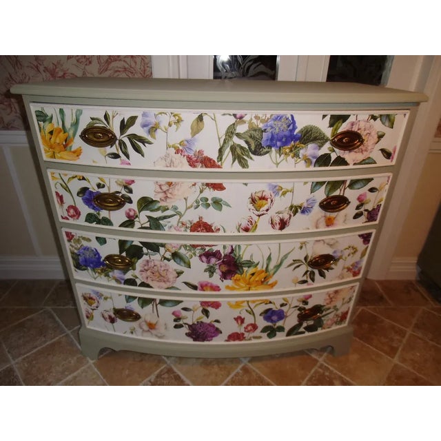 Olive Chest of Drawers in Shabby Chic Style, 1980s For Sale - Image 8 of 8