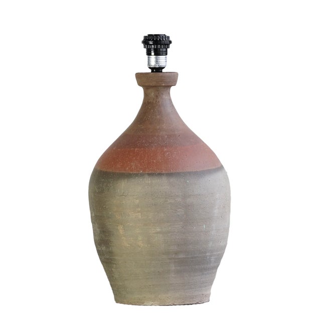 New special order item. Not vintage. A vintage clay pot in earthen, unglazed hues are used as the base of the Clay Rice...
