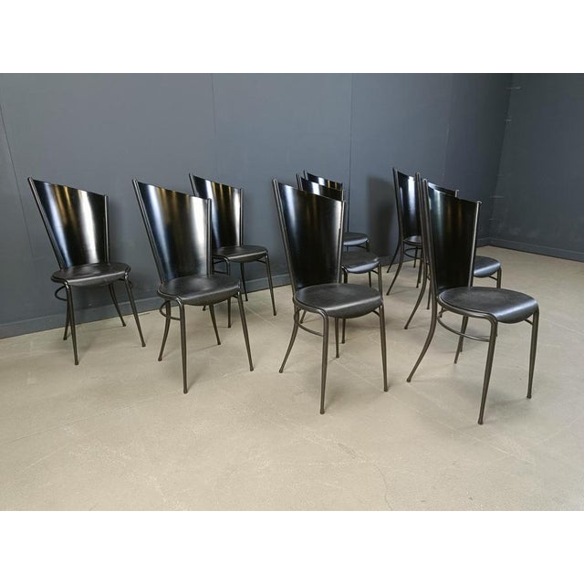Post Modern Wooden Dining Chairs, 1980s, Set of 10 For Sale - Image 10 of 16