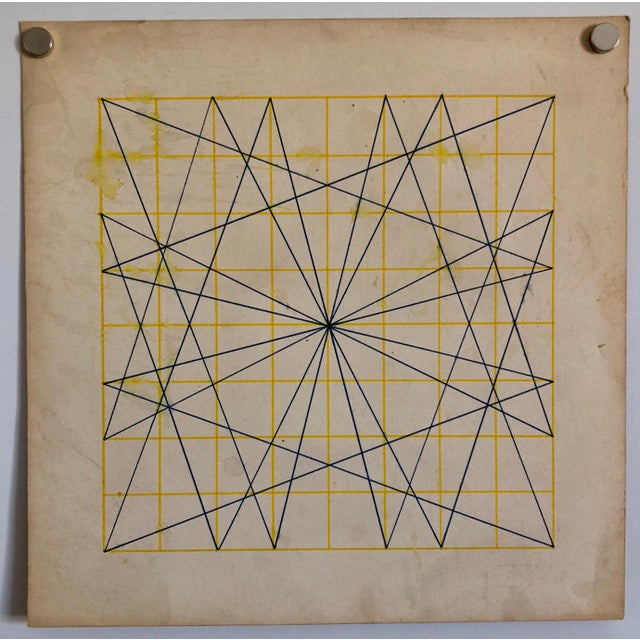 Alvin Dickstein, Untitled 1960s Abstract Geometric Expressionist New York Stable Gallery Drawing, c.1960s For Sale - Image 4 of 4