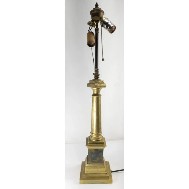 Mid 20th Century 20th Century Decorative Brass Column Form Table Lamp for Restoration For Sale - Image 5 of 12