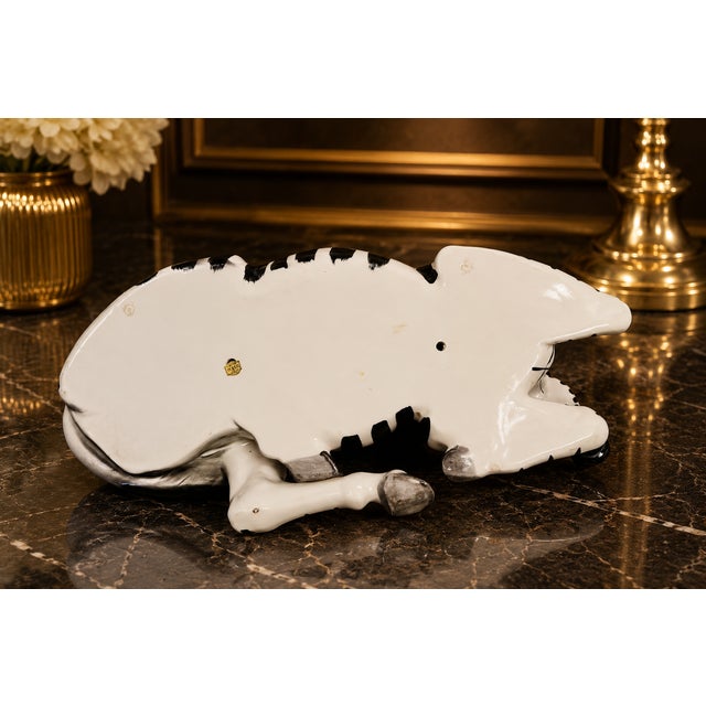 Ceramic Vintage Tilso Japan Ceramic Reclining Zebra Sculpture | Mid-Century Modern Hollywood Regency Decor For Sale - Image 7 of 7