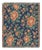 Navy and Terracotta Floral Woven Throw Blanket – 60 × 50 For Sale