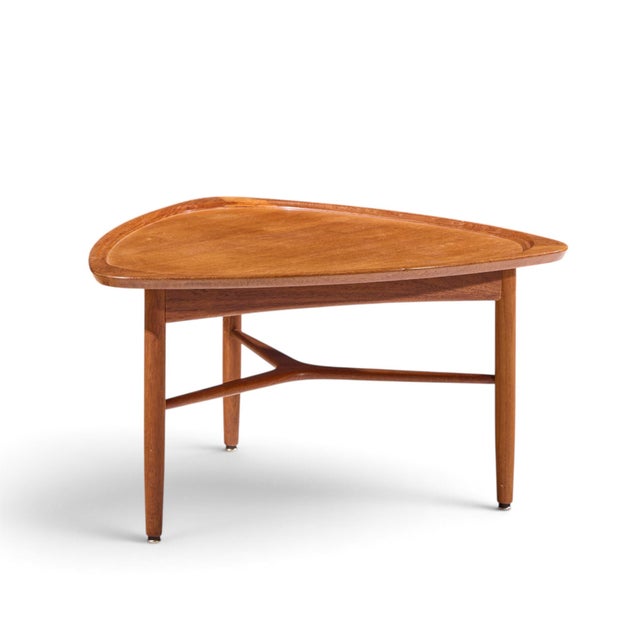 Jason Møbler Kurt Østervig for Jason Møbler Model 176 Mid Century Danish Teak Guitar Pick Side Coffee Table For Sale - Image 4 of 10