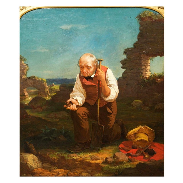 Victorian "The Relic Hunter" (1854) by Charles F. Blauvelt (American, 1824-1900) For Sale - Image 3 of 18