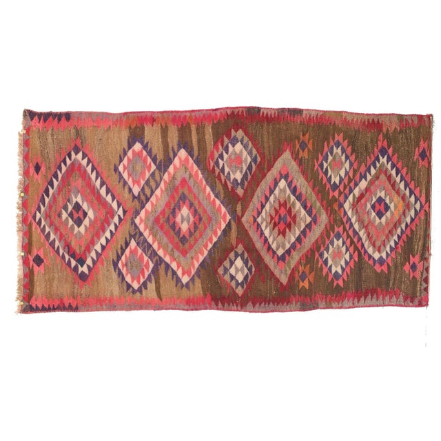 Vintage Tribal Pink Kilim Rug, 5 x 10.7 For Sale - Image 11 of 11