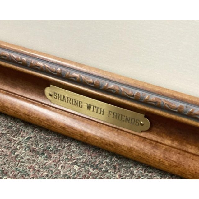 American 1990s Paul Calle Sharing With Friends Signed Limited Edition Print, Coa — Framed For Sale - Image 3 of 5