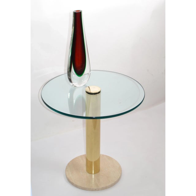 Original Flavio Poli Sommerso Glass Murano Seguso Vase encased with 3 different colors, dark red, green and transparent....