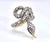 1980s Snake Ring Silver and Gold Diamond Studded For Sale In Los Angeles - Image 6 of 11