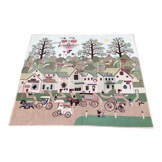 Folk Art Style Balloons Rug/Wall Hanging For Sale