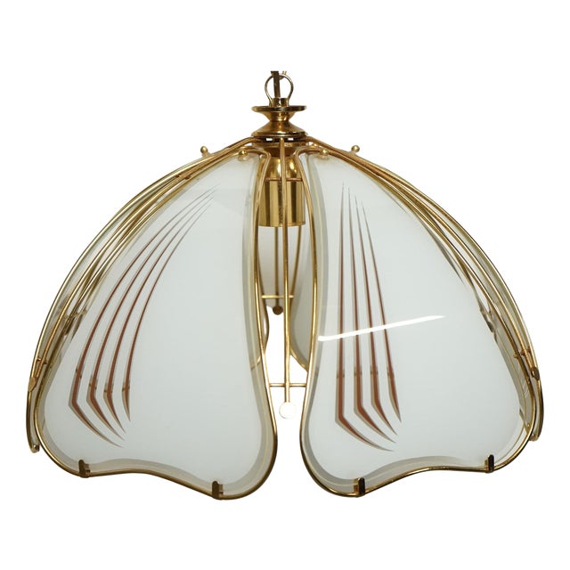 Art Deco Italian Chandelier Lamp For Sale