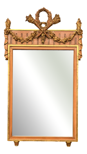 Vintage Louis XVI Style Wall Mirror, 1940s