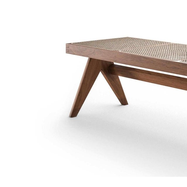 Wood Civil Bench in the style of Pierre Jeanneret for Cassina For Sale - Image 7 of 9