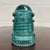 Early 20th Century Antique Hemingray 12 Teal Glass Insulator For Sale - Image 5 of 6