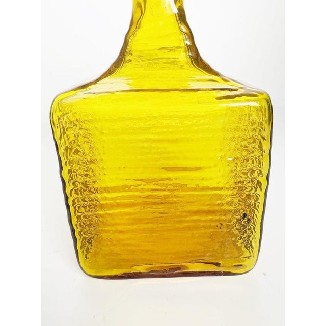 Yellow Glass Bottle with Stopper, France, 1970s For Sale - Image 11 of 12