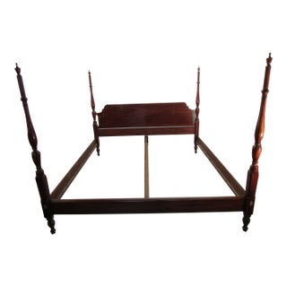 Henkel Harris Solid Cherry King Size Poster Bed For Sale