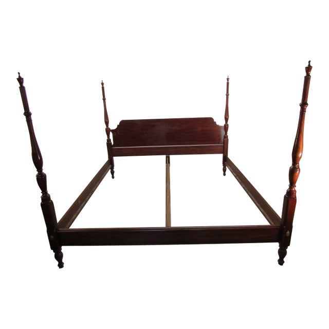 Henkel Harris Solid Cherry King Size Poster Bed For Sale