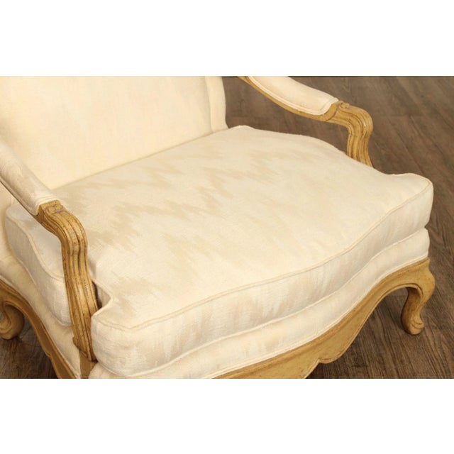 Off-white Baker Furniture French Louis XV Style Fauteuil Armchair For Sale - Image 8 of 12