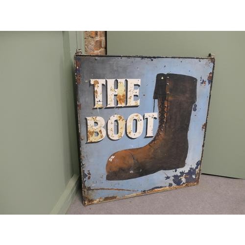 Large The Boot Hanging Pub Sign in Iron, 1920 For Sale - Image 6 of 7