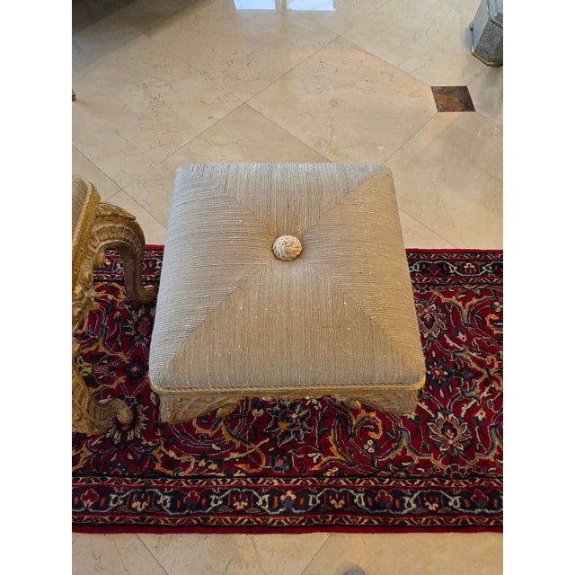Italian Baroque Style Giltwood Benches/ Stools - A Pair For Sale - Image 10 of 14