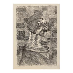 Ndebele Woman Lithograph