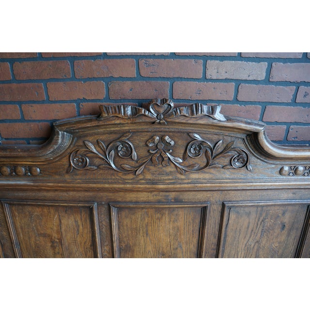Architectural salvage at its finest. Repurposed from a French Oak full bed. This lovely piece would make a great...