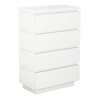 Interlübke Cube Chest of Drawers in White High Gloss Wood from Lübke For Sale