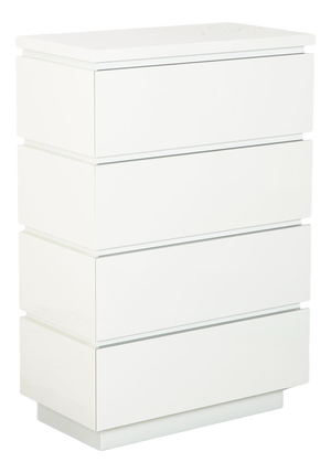 Interlübke Cube Chest of Drawers in White High Gloss Wood from Lübke