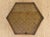 Vintage Hexagonal Wood Side Table With Glass Top For Sale - Image 9 of 9