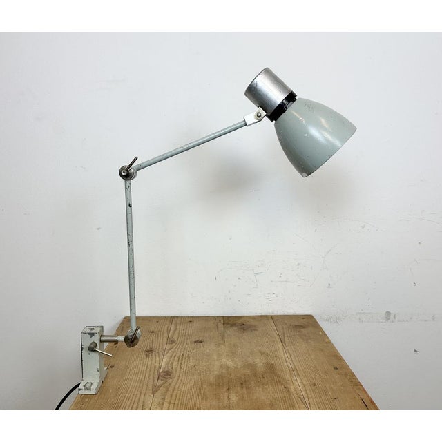 Industrial Grey Table Lamp from Elektrosvit, 1970s For Sale - Image 14 of 18