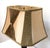 This vintage lamp shade is tapered squarish and graceful with pleated details.and piping in green ribbon striped with...
