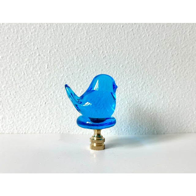Traditional Bluebird Glass Lamp Finial For Sale - Image 3 of 8
