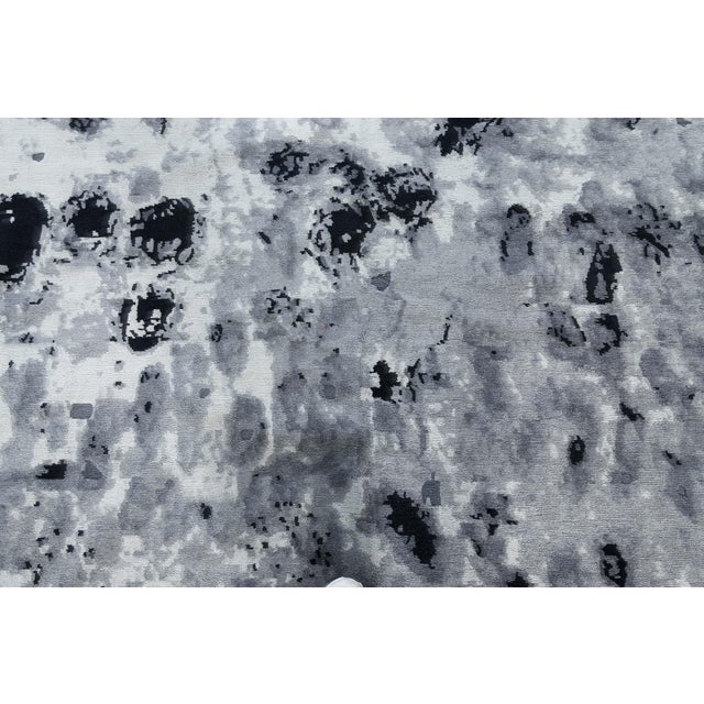 Contemporary Smoky Leopard Rug in Black and Grey by Doris Leslie Blau For Sale - Image 4 of 10
